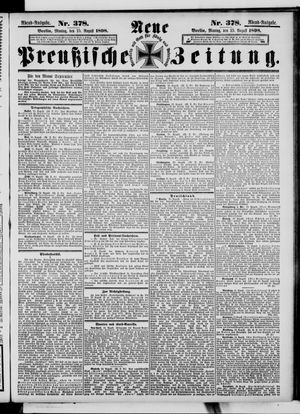 Neue preußische Zeitung vom 15.08.1898