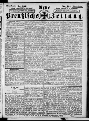 Neue preußische Zeitung vom 20.08.1898