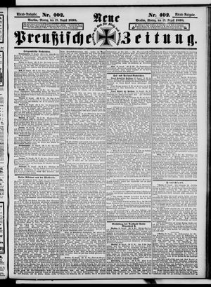 Neue preußische Zeitung vom 29.08.1898