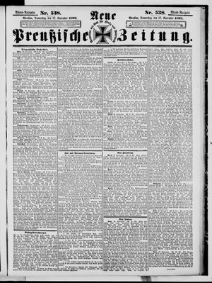 Neue preußische Zeitung on Nov 17, 1898