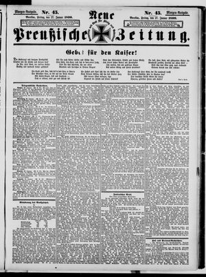 Neue preußische Zeitung vom 27.01.1899