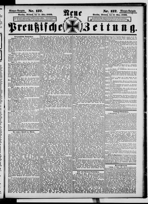 Neue preußische Zeitung vom 22.03.1899