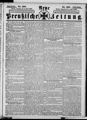 Neue preußische Zeitung vom 22.04.1899