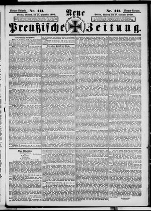 Neue preußische Zeitung vom 20.09.1899