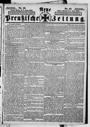 Neue preußische Zeitung vom 10.01.1900