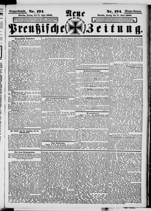 Neue preußische Zeitung vom 27.04.1900
