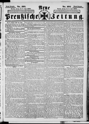 Neue preußische Zeitung vom 27.04.1900