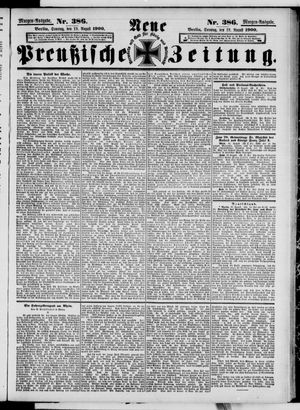 Neue preußische Zeitung vom 19.08.1900