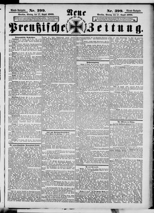 Neue preußische Zeitung vom 27.08.1900