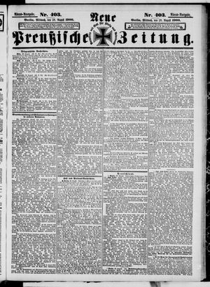 Neue preußische Zeitung vom 29.08.1900