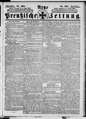 Neue preußische Zeitung vom 30.08.1900