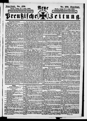 Neue preußische Zeitung vom 09.10.1900