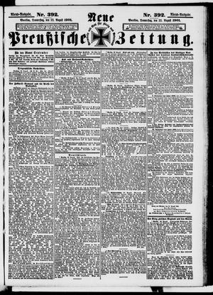 Neue preußische Zeitung vom 22.08.1901