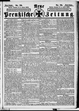 Neue preußische Zeitung vom 14.02.1903