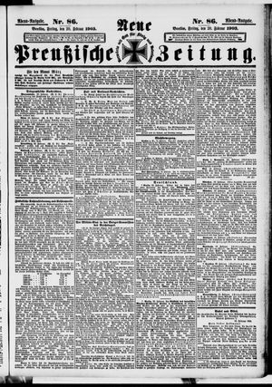 Neue preußische Zeitung vom 20.02.1903
