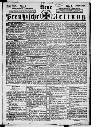 Neue preußische Zeitung vom 01.01.1904