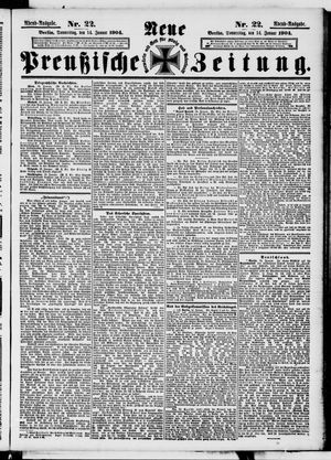 Neue preußische Zeitung vom 14.01.1904