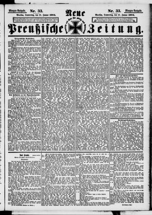 Neue preußische Zeitung vom 21.01.1904