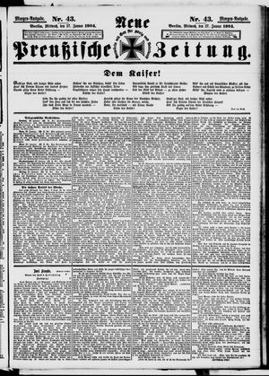 Neue preußische Zeitung vom 27.01.1904