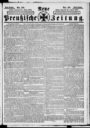 Neue preußische Zeitung vom 04.02.1904