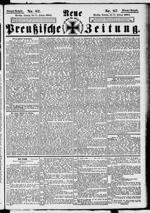 Neue preußische Zeitung vom 21.02.1904