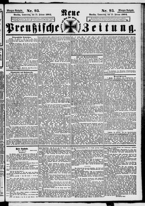 Neue preußische Zeitung vom 25.02.1904