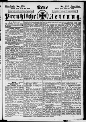 Neue preußische Zeitung vom 20.05.1904