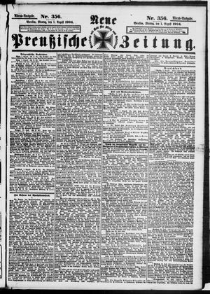 Neue preußische Zeitung vom 01.08.1904
