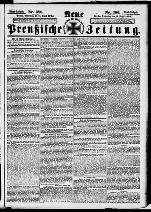 Neue preußische Zeitung vom 18.08.1904