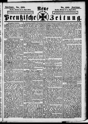 Neue preußische Zeitung vom 31.08.1904