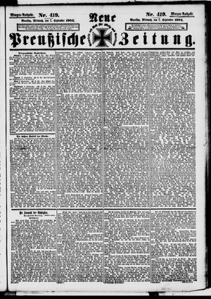 Neue preußische Zeitung vom 07.09.1904