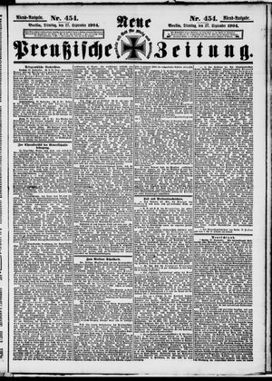 Neue preußische Zeitung vom 27.09.1904