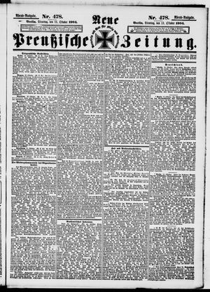 Neue preußische Zeitung vom 11.10.1904