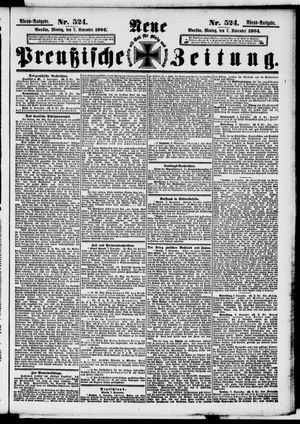 Neue preußische Zeitung vom 07.11.1904