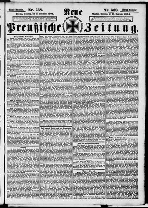 Neue preußische Zeitung vom 15.11.1904