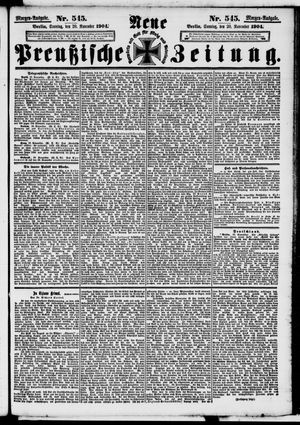 Neue preußische Zeitung vom 20.11.1904