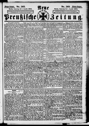 Neue preußische Zeitung vom 01.12.1904