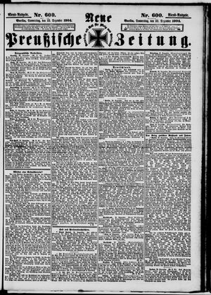 Neue preußische Zeitung vom 22.12.1904