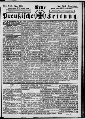 Neue preußische Zeitung vom 25.12.1904