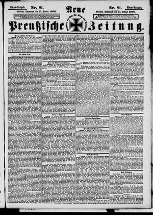 Neue preußische Zeitung vom 17.02.1906