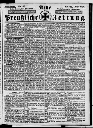 Neue preußische Zeitung vom 07.02.1907