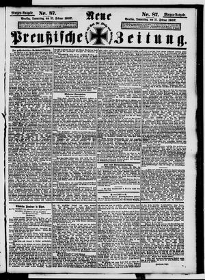 Neue preußische Zeitung on Feb 21, 1907