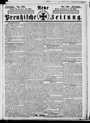 Neue preußische Zeitung vom 25.04.1907