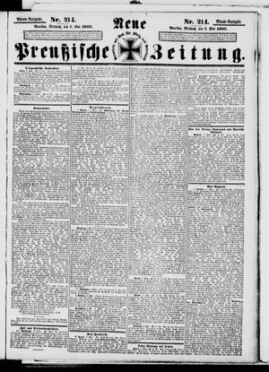 Neue preußische Zeitung vom 08.05.1907