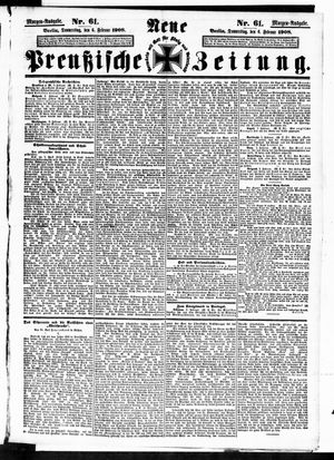 Neue preußische Zeitung vom 06.02.1908