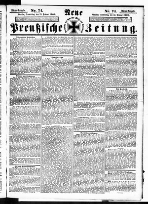 Neue preußische Zeitung vom 13.02.1908