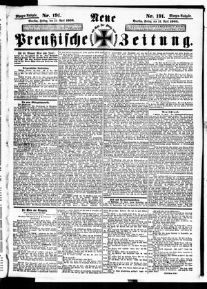 Neue preußische Zeitung vom 24.04.1908