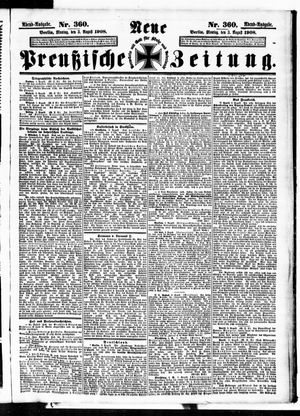 Neue preußische Zeitung vom 03.08.1908