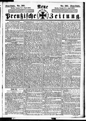 Neue preußische Zeitung vom 04.08.1908