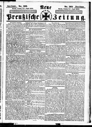 Neue preußische Zeitung vom 04.08.1908